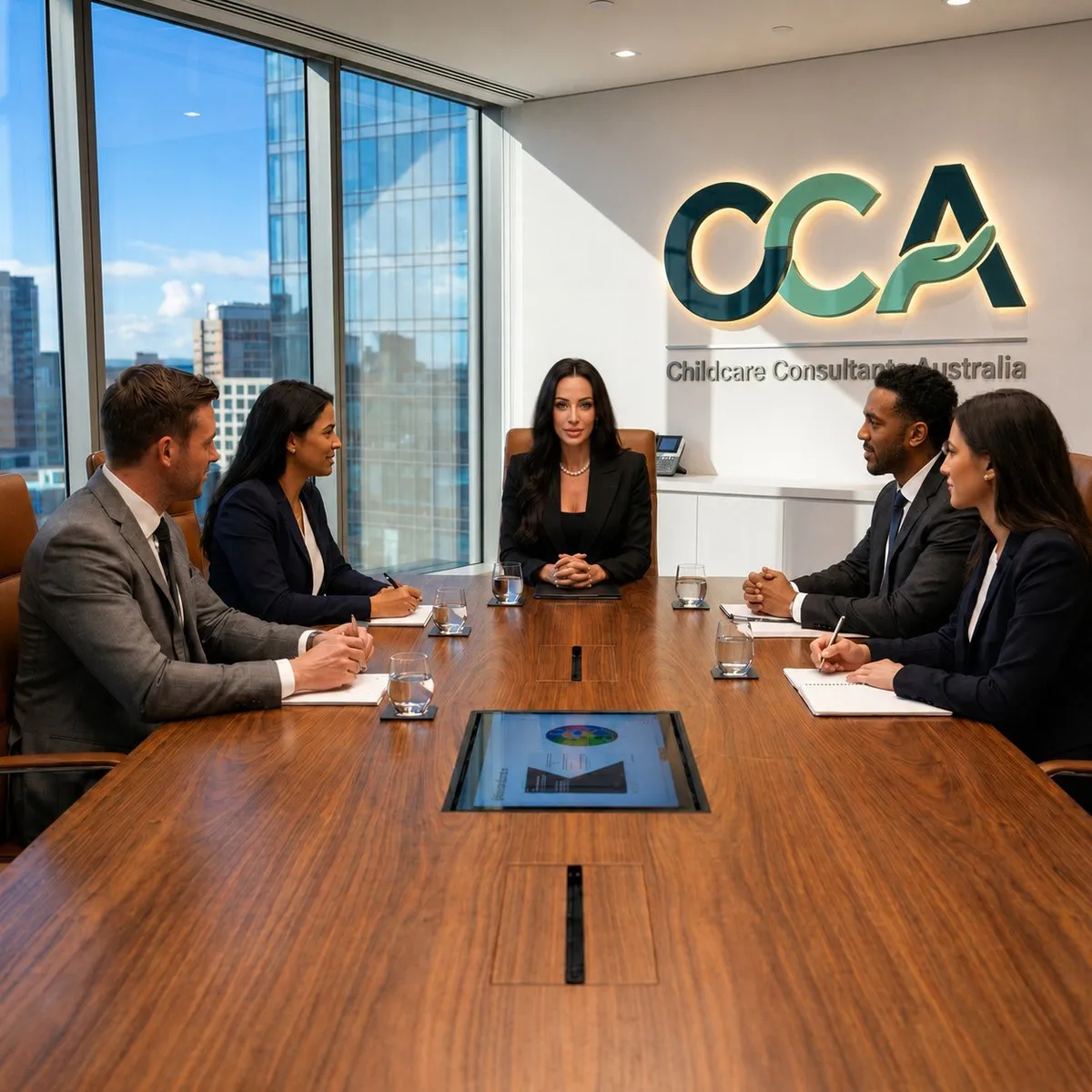 Talisha Long leading a strategy meeting at Childcare Consultants Australia