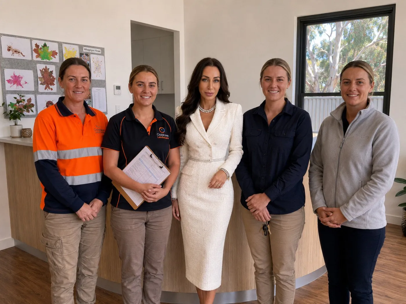 Talisha Long with her team at an early learning centre